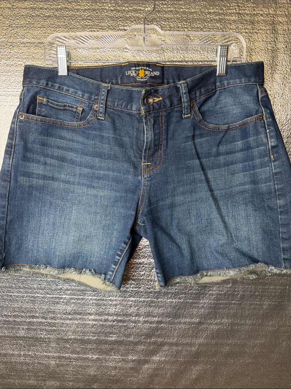 Lucky Brand Medium Blue Denim Cutoff Shorts